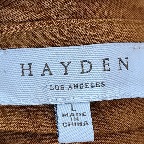 Hayden LA Mustard Yellow Puff Sleeve Peasant Blouse - Picture 4 of 5